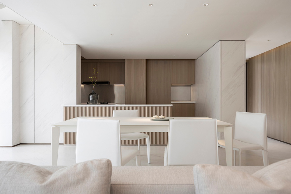 轻奢素雅风格室内家装案例效果图-餐厅 轻奢素雅风格室内家装案例效果图-餐厅