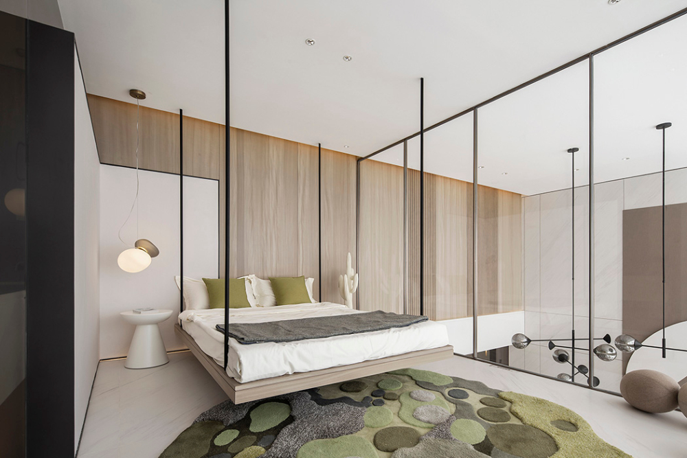 轻奢素雅风格室内家装案例效果图-主卧 轻奢素雅风格室内家装案例效果图-主卧