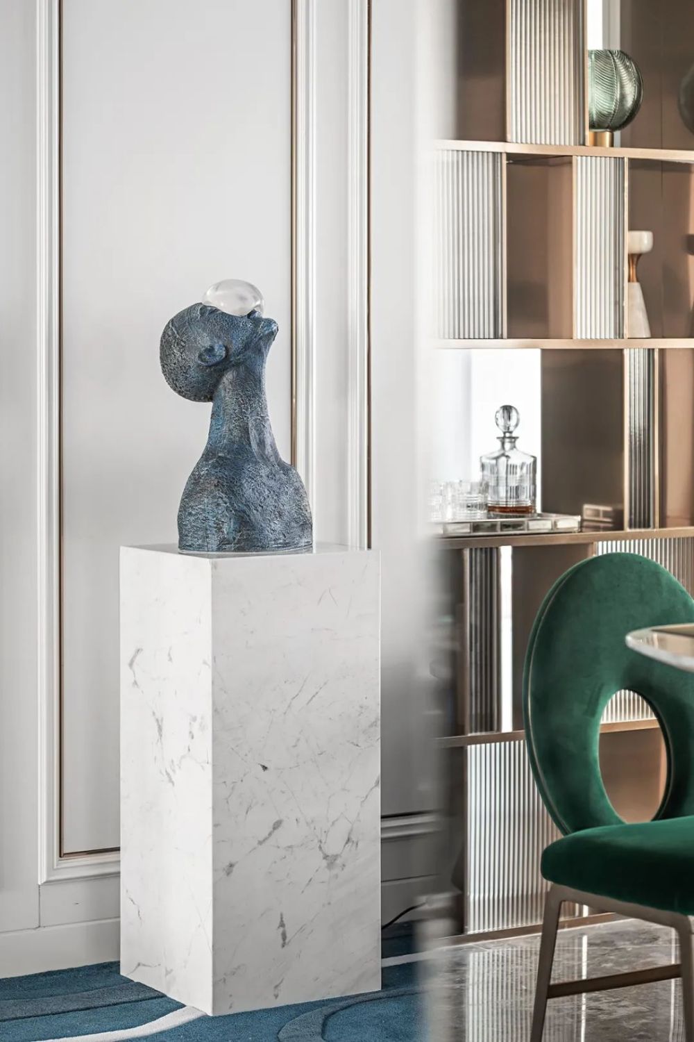 轻奢北欧风格室内家装案例效果图-玄关 轻奢北欧风格室内家装案例效果图-玄关