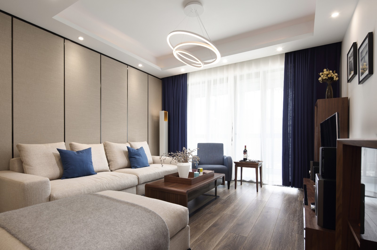 装修案例新中式风格室内装修效果图-客厅 装修案例新中式风格室内装修效果图-客厅