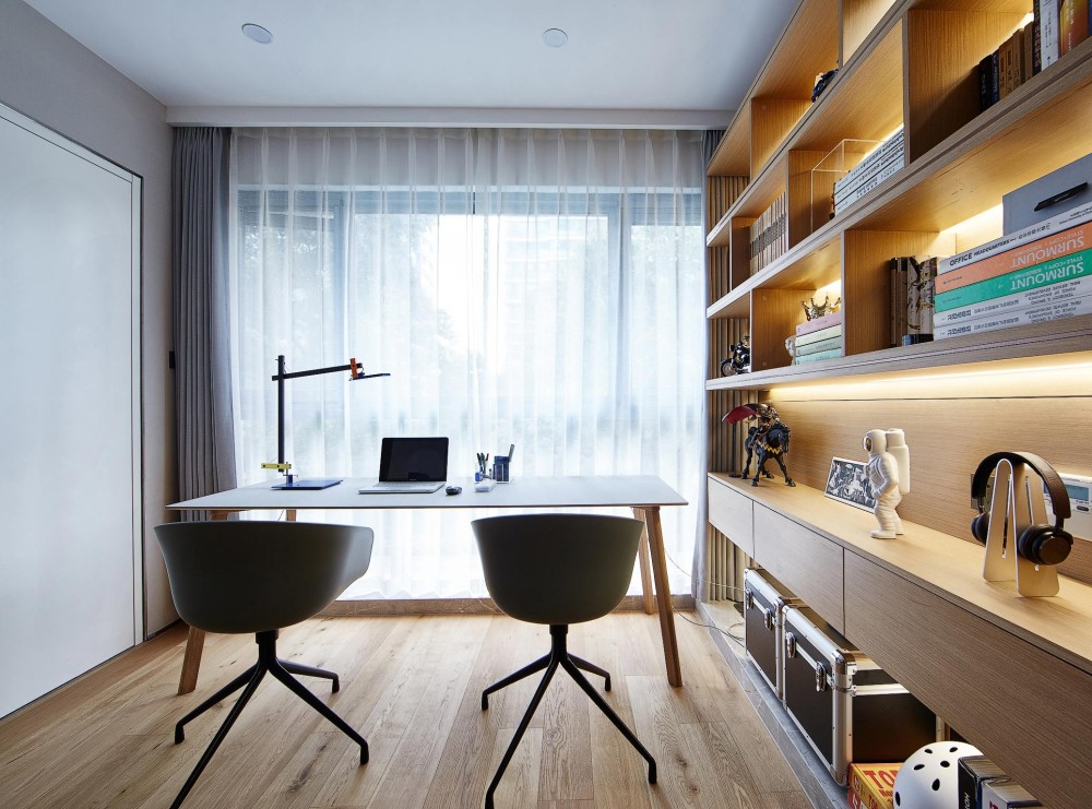 现代简约风格室内家装案例效果图-书房 现代简约风格室内家装案例效果图-书房