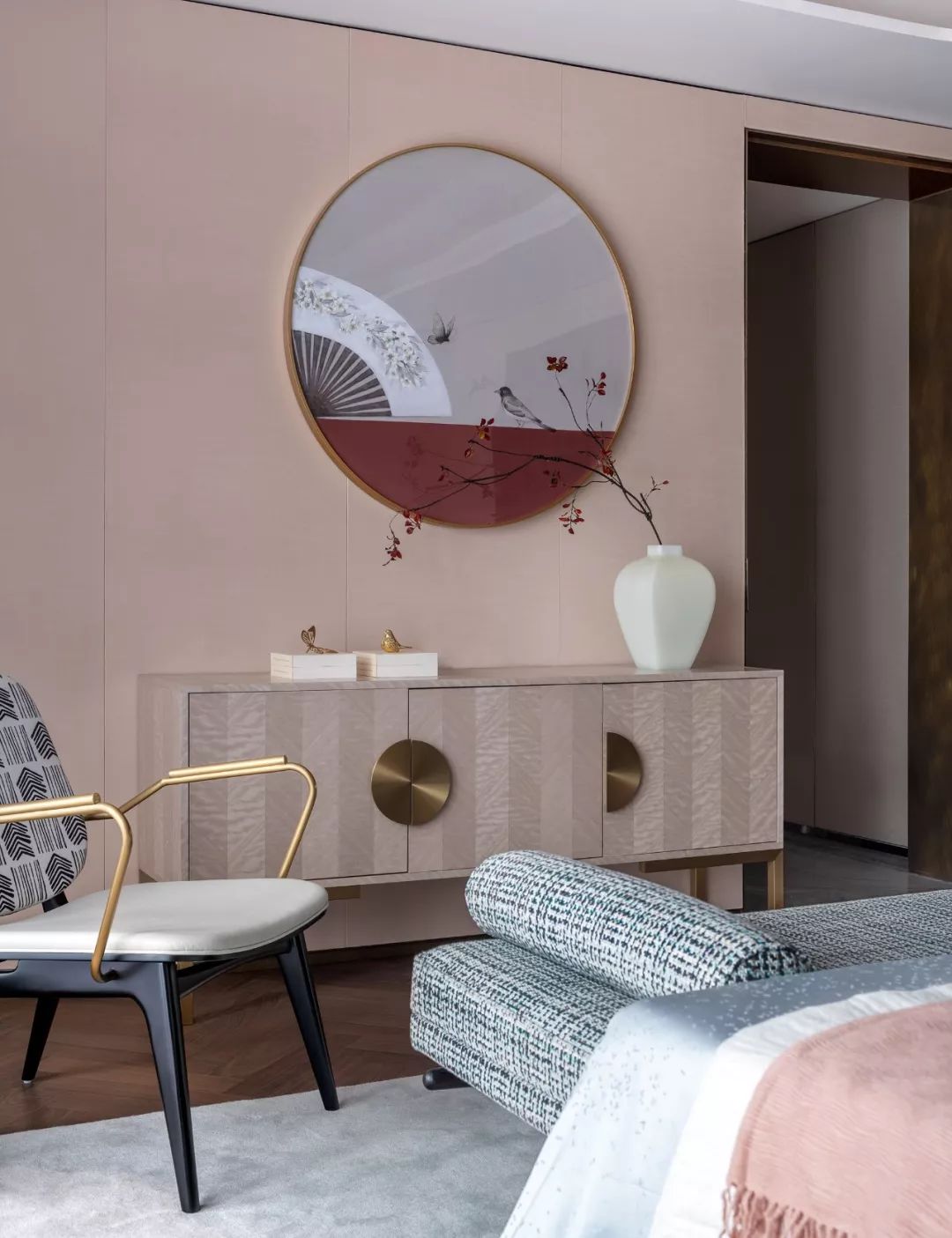 新中式风格家装设计室内装修效果图-卧室装饰