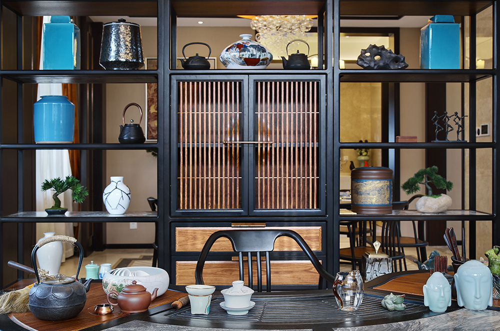 新中式风格别墅装修设计效果图-碧桂园海景苑别墅568平米-别墅装修设计茶室 新中式风格别墅装修设计效果图-碧桂园海景苑别墅568平米-别墅装修设计茶室