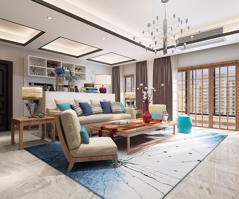 现代轻奢风格别墅装修效果图-佛山灯湖领秀别墅350平米-别墅客厅装修 现代轻奢风格别墅装修效果图-佛山灯湖领秀别墅350平米-别墅客厅装修