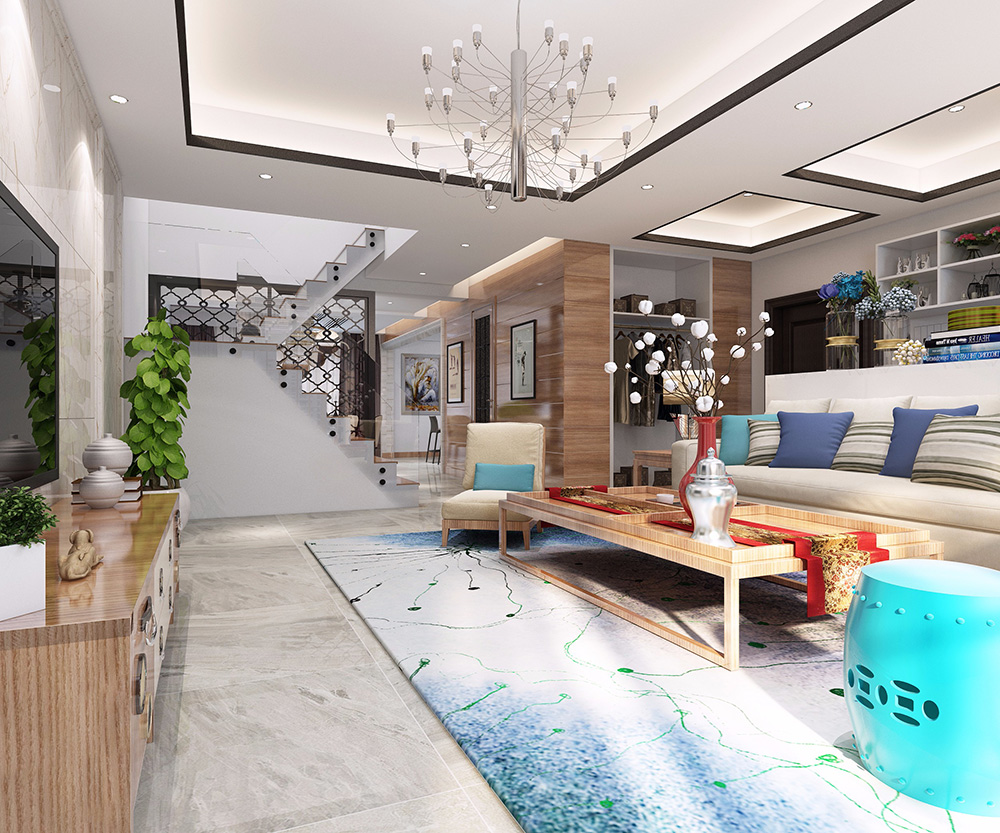 现代轻奢风格别墅装修效果图-佛山灯湖领秀别墅350平米-别墅客厅装修 现代轻奢风格别墅装修效果图-佛山灯湖领秀别墅350平米-别墅客厅装修