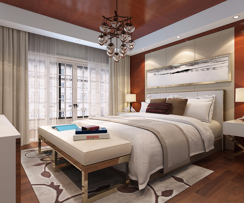 现代轻奢风格别墅装修效果图-佛山灯湖领秀别墅350平米-别墅卧室装修 现代轻奢风格别墅装修效果图-佛山灯湖领秀别墅350平米-别墅卧室装修