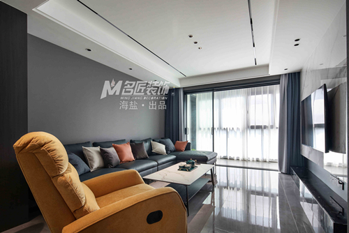 海盐101-200平米现代风格合景天峻室内装修设计案例